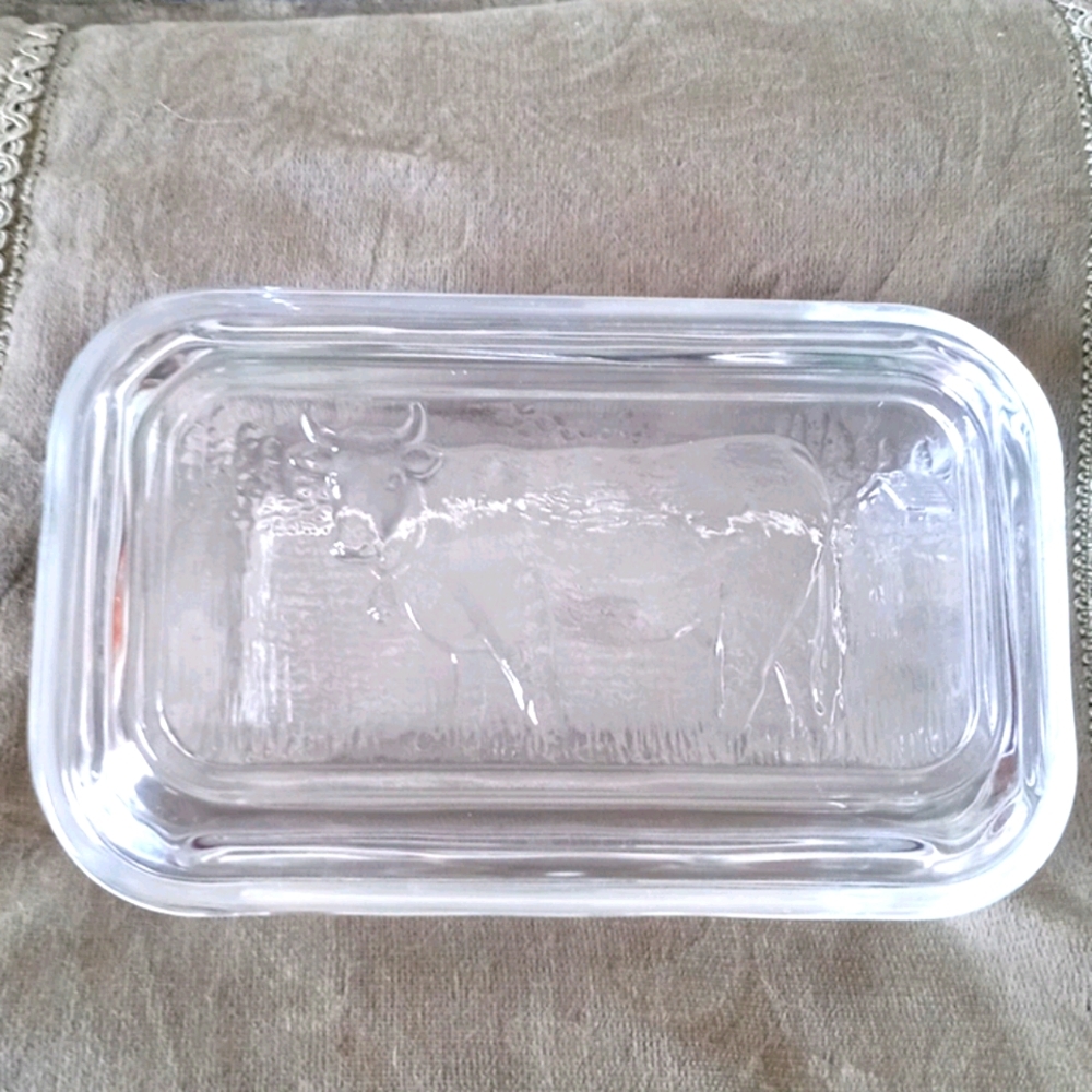 Vtg Arcoroc Glass Refrigerator Container With Lid